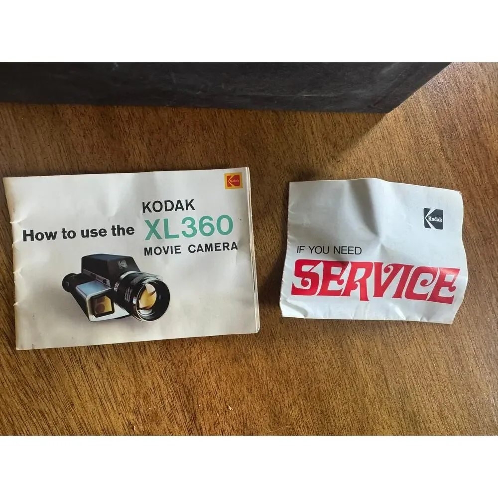 Vintage Kodak XL360 Super 8 Movie Camera Box Manual Ektar Zoom Untested